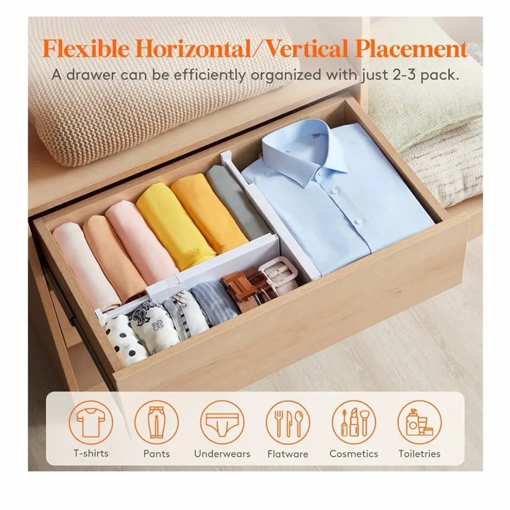 Adjustable Drawer Dividers 5-Pack